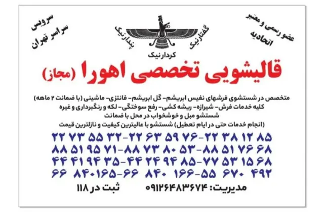 قالیشویی اهورا